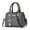 Dark Gray, variant on Double Zipper Compartment Purses and Handbags for Women Fashion Ladies Top Handle Satchel Shoulder Bags