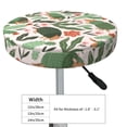 thumbnail image 4 of Easygdp Armadillo Print Easy To Install Bar Stool Covers&Stool Covers Round&Elastic Stool Cover, Barstool Covers,Washable&Bottom With Elastic Edge-12 inch, 4 of 7