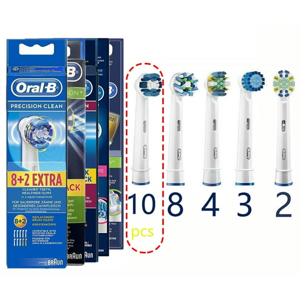 OralB Replacement Electric Toothbrush Head Refills 10 Count Walmart