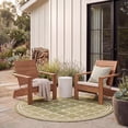 thumbnail image 4 of Safavieh Courtyard Alina Geometric Quatrefoil Indoor/Outdoor Area Rug, Green/Beige, 6'7" x 6'7" Round, 4 of 12