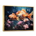 thumbnail image 2 of Designart "Aquariums Aquatic Dance Painting III" Animals Floater Framed Canvas Wall Art, 2 of 7