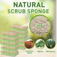 thumbnail image 2 of Esponja exfoliante natural a base de plantas – Esponjas de limpieza para platos, cocina, baño y más – Esponja biodegradable antiarañazos junto con estropajo resistente – Paquete de 6, 2 of 7
