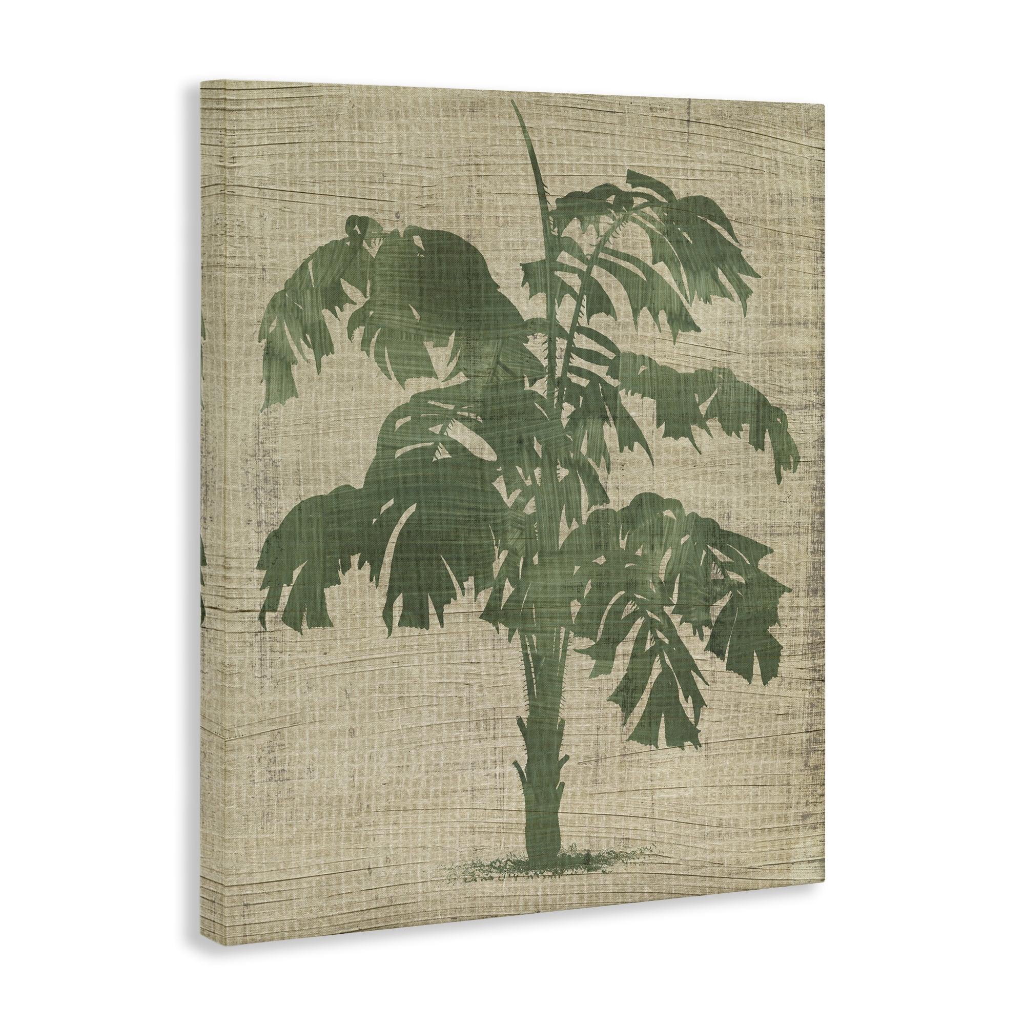 Stupell Industries Vintage Plant Silhouette Plants & Flowers Painting Wrapped Canvas Art Print Wall Art, 36 x 48