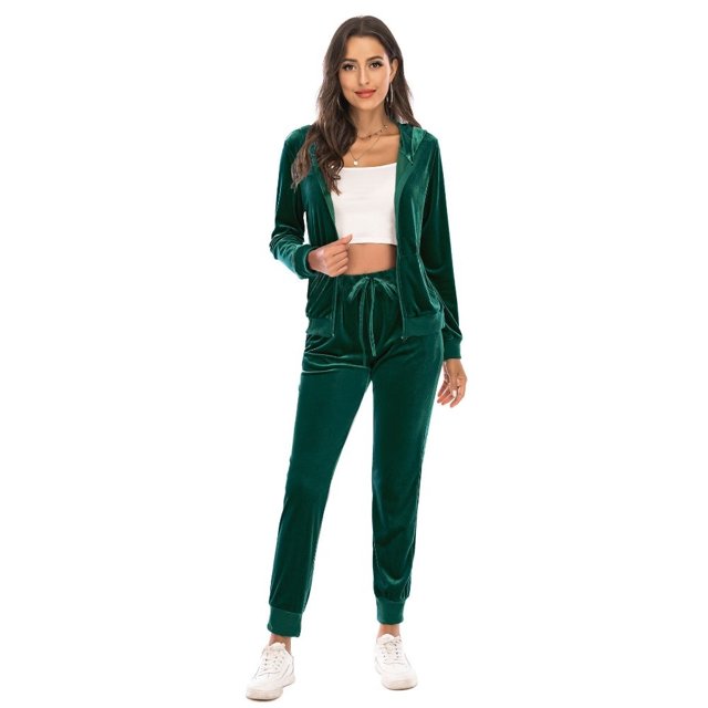 YTDSCS Women's Sweatshirt 2PCS Set Zip up Sweatsuit Jogger Sweatpants Tracksuit Casual Spring Autumn Outfit S-XXL