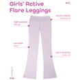 thumbnail image 2 of Sweet Hearts Girls' Active Flare Leggings - Workout or Yoga Flared Leggings, Made in USA (5-18), 2 of 6
