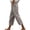 Grey, variant on Seductiva Soft Leggings for Women Pants for Women Casual 2025 Summer Drawstring Elastic High Waist Linen Pants Wide Leg Cropped Trousers Loose Casual Pants
