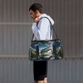 thumbnail image 7 of Fuzoiu Largemouth Bass Jumping Out of The Water Print Travel Duffle Bag,Carry On Tote Bags,Duffel Bag,Sport Gym Bag, Hospital Bag for Labor and Delivery, Overnight Bag,Luggage Bag, 7 of 7