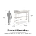 thumbnail image 7 of Pemberly Row Contemporary Metal Twin Loft Bed with Desk in Blue, 7 of 7