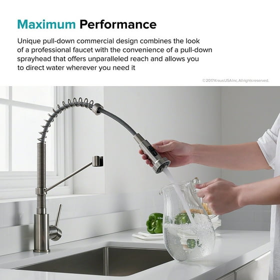 Kraus Bolden 18 Commercial Single Handle Kitchen Faucet Open Box