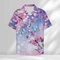 thumbnail image 2 of Men's Short Sleeve Button Down Shirts Casual Printed Summer Regular Fit Beach Shirt, 2 of 5
