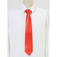 thumbnail image 2 of INSPIRE CHIC Men's Solid Color Formal Casual Party Wedding Self Tied Neckties Red, 2 of 5