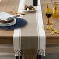 thumbnail image 1 of BROWN DOBBY STRIPE RIBBED TABLE RUNNER 13x72, 1 of 3