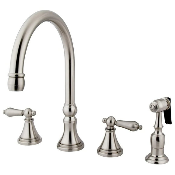 Grifo de cocina Kingston Brass Governor para montaje en cubierta con pulverizador