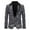 Silver, variant on Blazer for Men Men Snowflake Santa Printed Pocket Lapel Button Suit Jacket with Sequin Details for Holidays Mens Jacket Black L