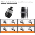 thumbnail image 4 of Rewenti Ratcheting Screwdriver Set 12 In 1 Multi-Bit Stubby Screw Driver Set-Adjustable Length Reversible End Portable, 4 of 6