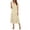 Beige, variant on Vivianyo HD Women's Wrap V-Neck Tiered Midi Dress, Short Ruffle Sleeve Solid Elastic Waist Loose Casual Summer Dresses for Women Vacation, Women's Purple, Sizes S-2XL