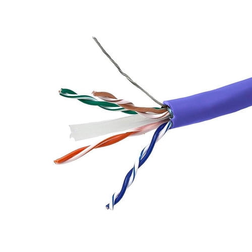 Cat6a 23AWG FTP Solid Bulk Cable, CMR-Rated, 1000ft, Blue - Monoprice®