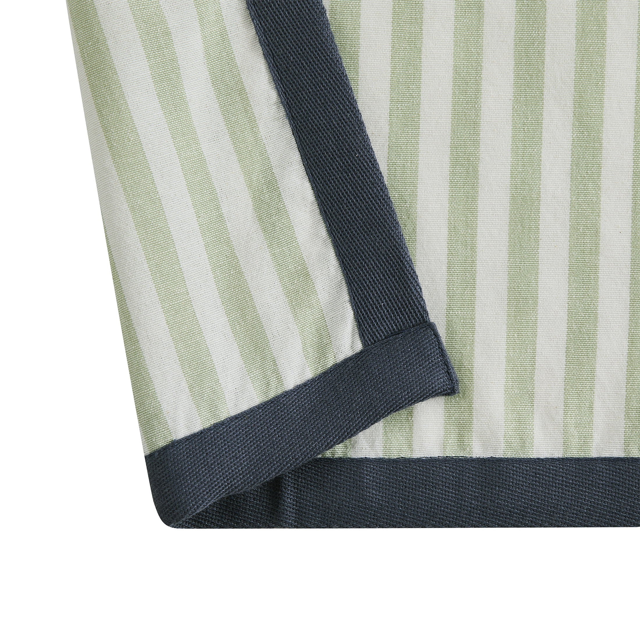 Beautiful Skinny Stripe Sage Green + Nightshadow Blue Shower Curtain by Drew Barrymore, 72" x 72"