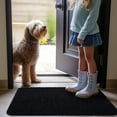 thumbnail image 2 of Hot Style Bedroom Entrance Fine Chenille Absorbent Floor Mat Black S, Dog Door Mat for Muddy Absorbs and Dirt Absorbent Non Slip Washable Mat Mud Mat for Dogs Entry Indoor Door Mat for Inside Floor, 2 of 9