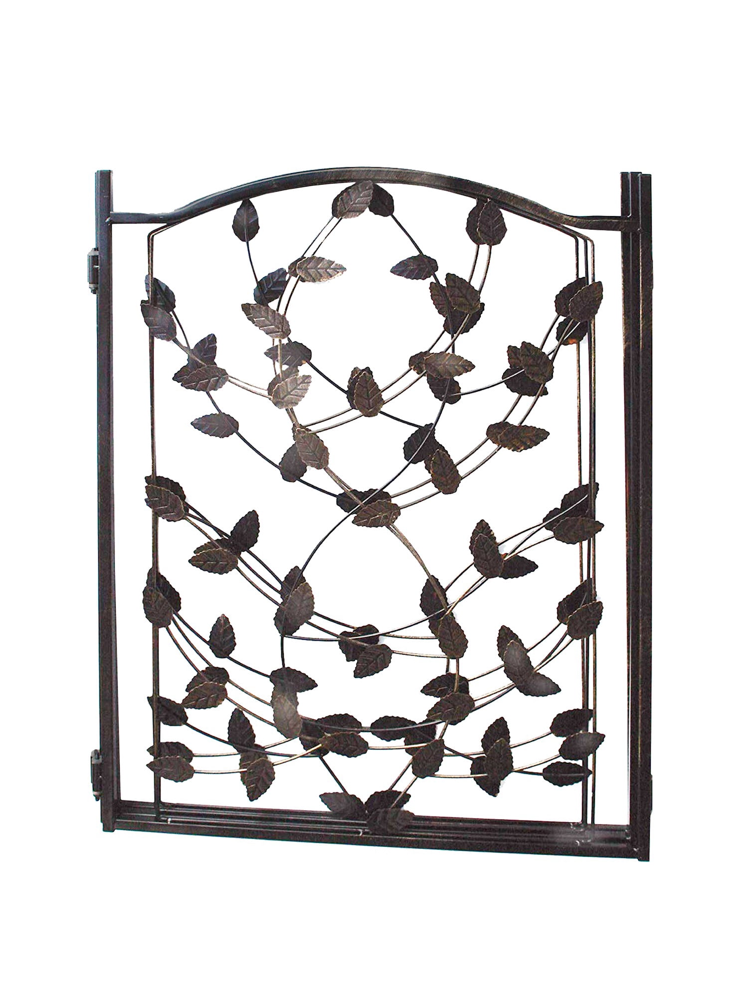ETNA Products 3-Panel Free-Standing Folding Pet Gate with Metal Leaf Design, 23.5"H