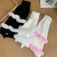 thumbnail image 6 of Milue Women Knitted Leg Warmers Student Girls Harajuku Leg Cover Middle Tube Socks, 6 of 14