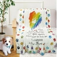 thumbnail image 2 of Dog Memorial Gifts - Sympathy Blanket with Colorful Pawprints, 50"x60" Pet Loss Gift Throw Blanket, 2 of 8