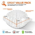 thumbnail image 2 of FFIY Plastic 5 x 5 Inch Clamshell Takeout Tray (50 Count) - Dessert Containers - Plastic Hinged Food Container - Disposable Plastic Clamshell Food Containers for Salads, Pasta, Sandwiches, 2 of 7