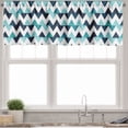 thumbnail image 3 of Ambesonne Blue and White Valance & Curtain, Modern Zig Zag, 55"x30", Pale Blue Dark Blue, 3 of 6
