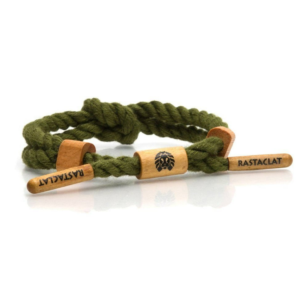 Rastaclat Rastaclat Knotaclat Kaas Olive Green Shoelace Wristband