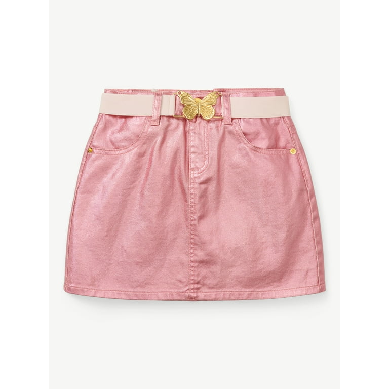 Pink denim skirt size 18 discount