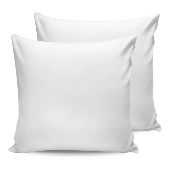18x18 Pillow Covers Set of 2, Pure White Throw Pillow Covers Decorative Couch Cushion Case, Simple Solid Color Microfiber Square Pillowcases for Bedroom Car Living Room