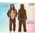 thumbnail image 3 of ¡Onesie Funziez! Disfraz de osito de peluche de sherpa ajustado para adultos, 3 of 5
