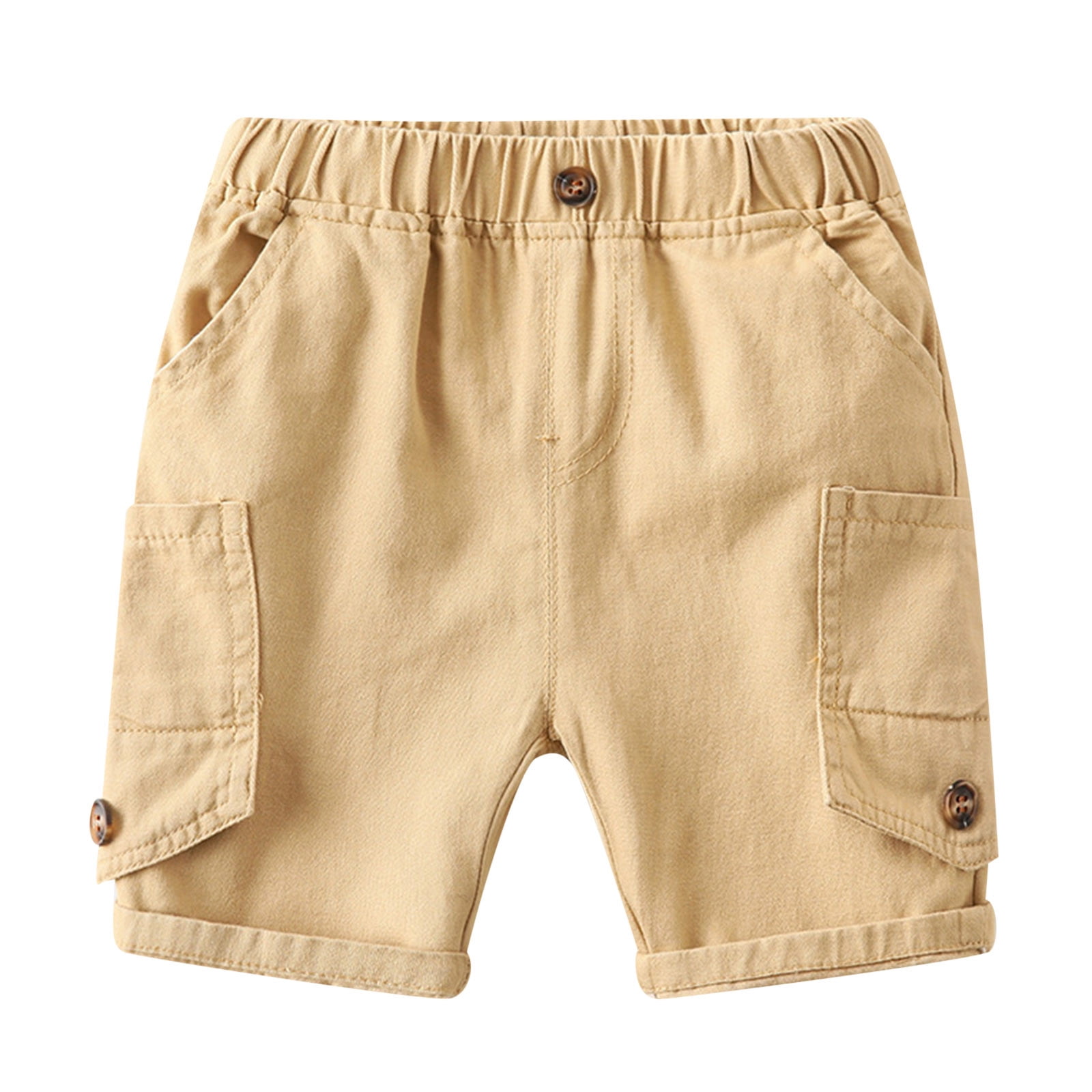 adviicd Shorts for Boys Boys Cargo Shorts Kids Drawstring Elastic Waist School Summer Shorts Khaki 100 Walmart