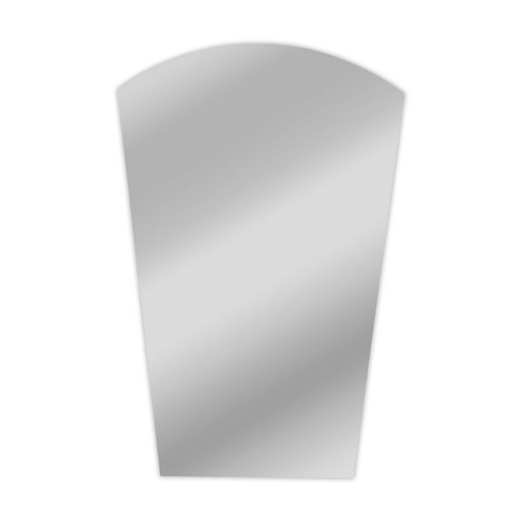 RADIANCE Goods Verical/Horizontal Hanging Arched-Rectangle Shaped Frameless Wall Mirror 35" Height