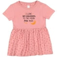 thumbnail image 3 of Inktastic I Love My Grandpa to the Moon and Back Girls Baby Dress, 3 of 5