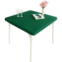 Cocktail Fitted Spandex Stretch Square Table Covers Caps Elastic Square Tablecloth Hunter Green Table Topper 34x34 Inch