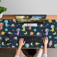 thumbnail image 4 of Long Mouse Pads for Desk,Space Dinosaurs Rockets Planets Desk Mats on Top Of Desks, Desk Mouse Pad Extra Large with 3mm Non-Slip Base and Stitched Edge for Gaming,Office,Work,Home 47.3"x23.6", 4 of 6