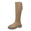 thumbnail image 2 of Women's Round Toe Knee High Boots, Warm Thick Sole Long Boots for Fall and Winter Casual Wear, 2 of 8