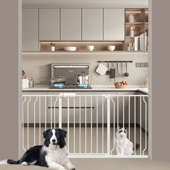 57-66" Extra Wide Pet Gate for Doorway, Pressure-Mounted Dog Gate