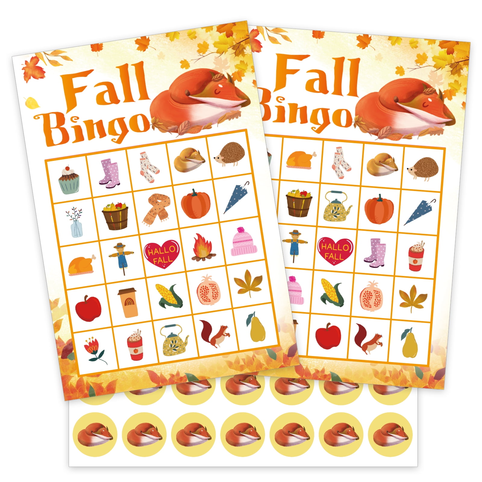  WhatSign Fall Bingo Game Cards for Kids 26 Players Fall  Festival Party Games for Kids Adults,Autumn Bingo Cards Thanksgiving Party  Favors Supplies School Classroom Family Activities : Toys & Games