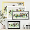 thumbnail image 4 of Designart 'Bird Friends With Owl On A Branch' Traditional Framed Art Print, 4 of 4