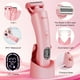 thumbnail image 2 of Afeitadora eléctrica para mujer, recortadora de bikini, recortadora de vello para piernas, bikini, axilas y zonas púbicas, resistente al agua IPX7, regalo para mujer (rosa), 2 of 5