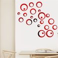 thumbnail image 5 of Miyuadkai Stickers Clearance 3D Circle Mirror Wall Sticker Removable Decal Art Mural Home Living Room Decor Home Decor Red, 5 of 5