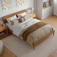 thumbnail image 5 of AFI Florence Full Solid Wood Low Profile Platform Bed, Light Toffee, 5 of 14