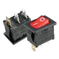 thumbnail image 1 of 10Pcs AC 10A/125V 6A/250V SPST 3P 2 Posición I/O Interruptor de palanca con luz LED roja para barco, 1 of 5