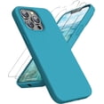 thumbnail image 1 of [5 in 1] Designed for iPhone 13 Pro Case, with 2 Pack Screen Protector, Silicone Shockproof Case, Full Body Soft Anti-Scratch Microfiber Lining Protective Case, Teal Blue, 1 of 5