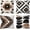 Geometric, variant on Black and White Geometric Throw Pillows Farmhouse Decorative Chevron Zigzag Throw Pillow Case Indoor Outdoor Cushion Cover Linen Pillowcase for Couch Living Room Bedroom 18 x 18 Inch Set of 4