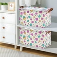 thumbnail image 2 of Yayeee Foldable Storage Basket for Shelves with Handles Waterproof Cloth Bins, Beige Retro Pattern, 2 of 7