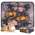 thumbnail image 2 of Qxltty Smile Pumpkin Cat litter Pads Pet Set of 2 Diaper Mats Center Anti-leakage Layer Absorbent Soft and Comfortable, 2 of 7
