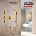 thumbnail image 2 of Shower System with Shower Head, Hand Shower, Slide Bar, Bodysprays, Shower Arm, Hose, and Shower Valve, 2 of 8